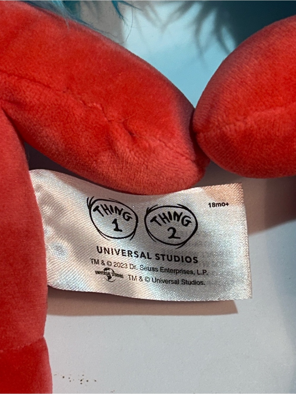 Universal Studios Dr Seuss Cat In The Hat Thing 1 and Thing 2 Stuffed Plush Toys - Picture 2 of 8